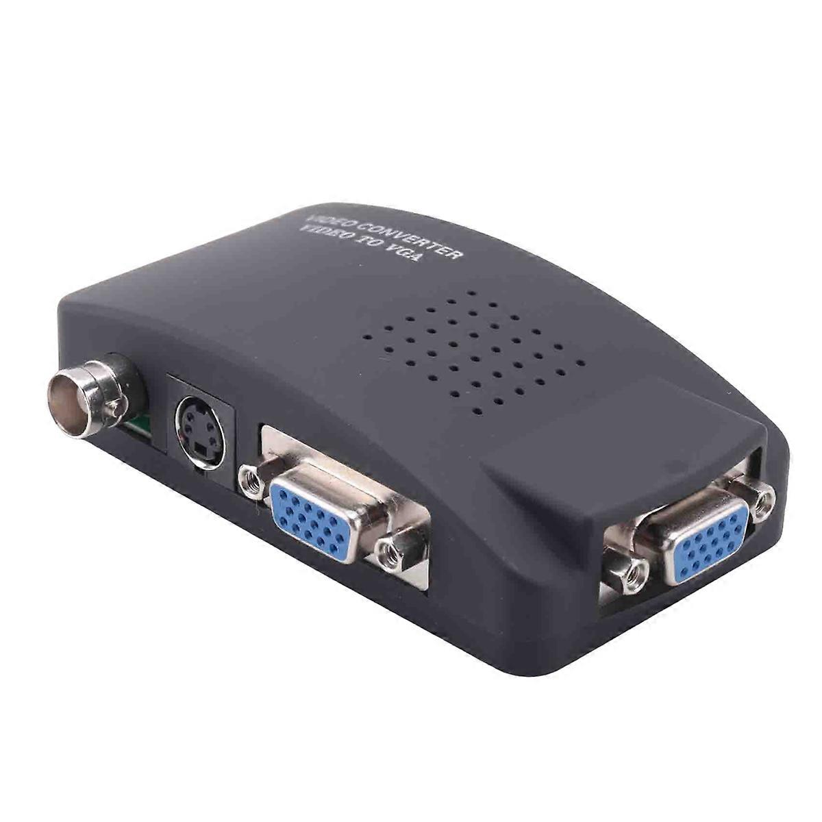 Svideo AV to VGA Converter Adapter Composite AV CVBS in VGA Out 1080P for TV to PC Monitor HDTV
