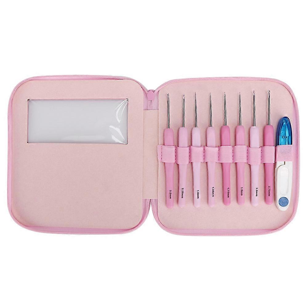 8Pcs/Set Household Soft Plastic Crochet Hook Kit Knitting Needle Sewing Tool Accessories