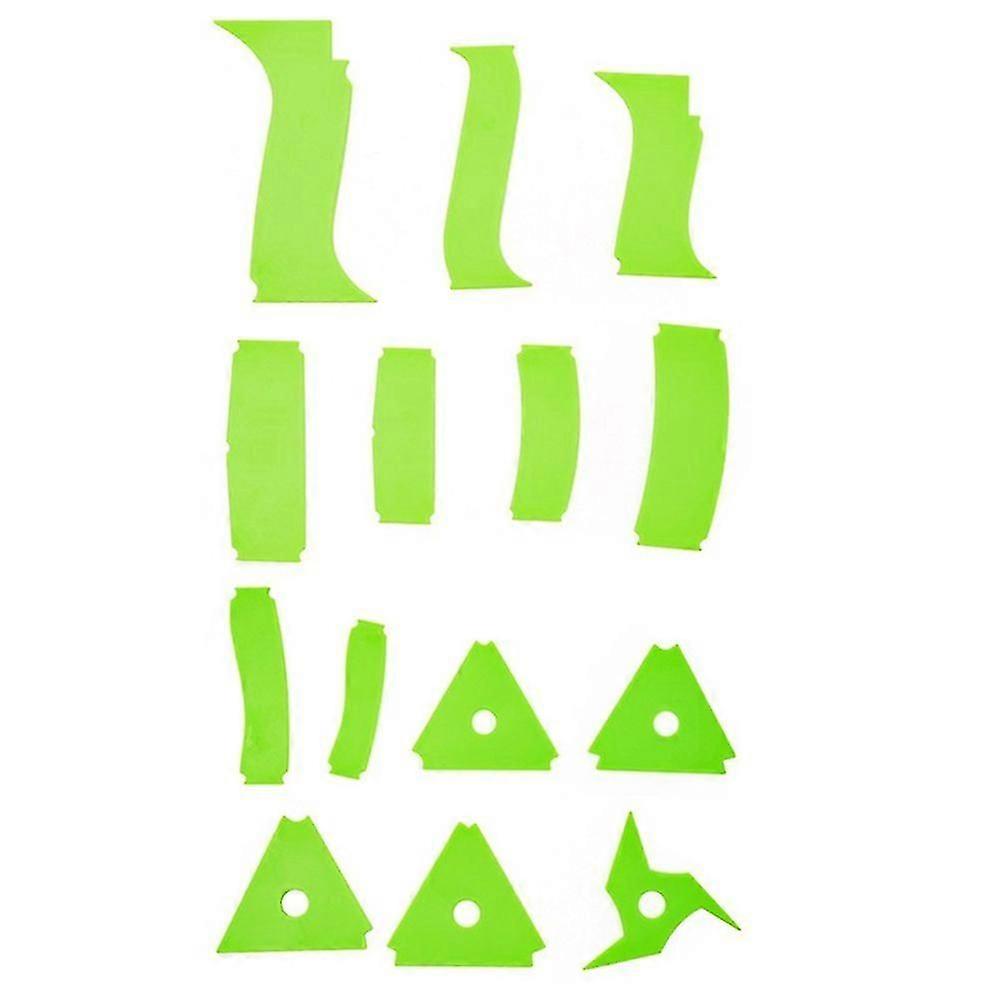 14 Pcs Pottery Art Plastic Scraper Cutter Multi-Spec DIY Ceramic Texture Auxiliary Clay Trimming Sc
