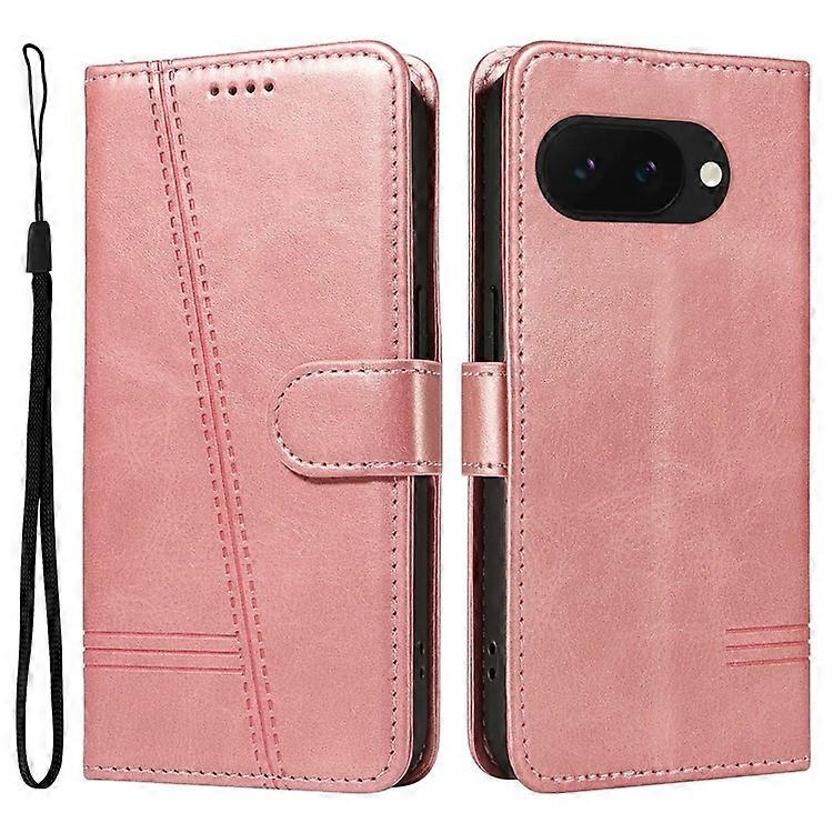Compatible For Google Pixel 9a Case Flip Wallet T-Shape Lines Leather Phone Cover