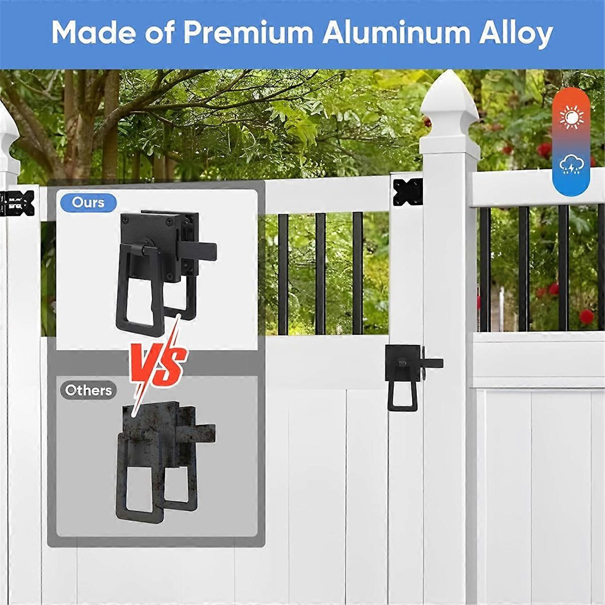 Heavy Duty Gate Latch, Double Side Gate Latches | Fruugo UK