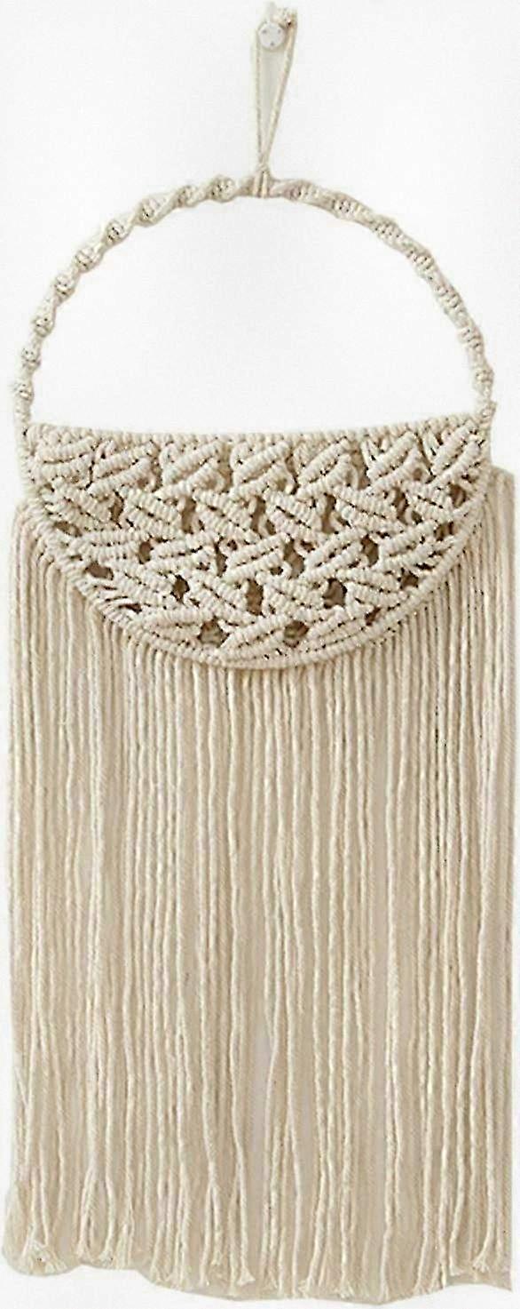 Handcrafted Woven Wall Decor, Macrame Hanging Tapestry with Dreamcatcher Design