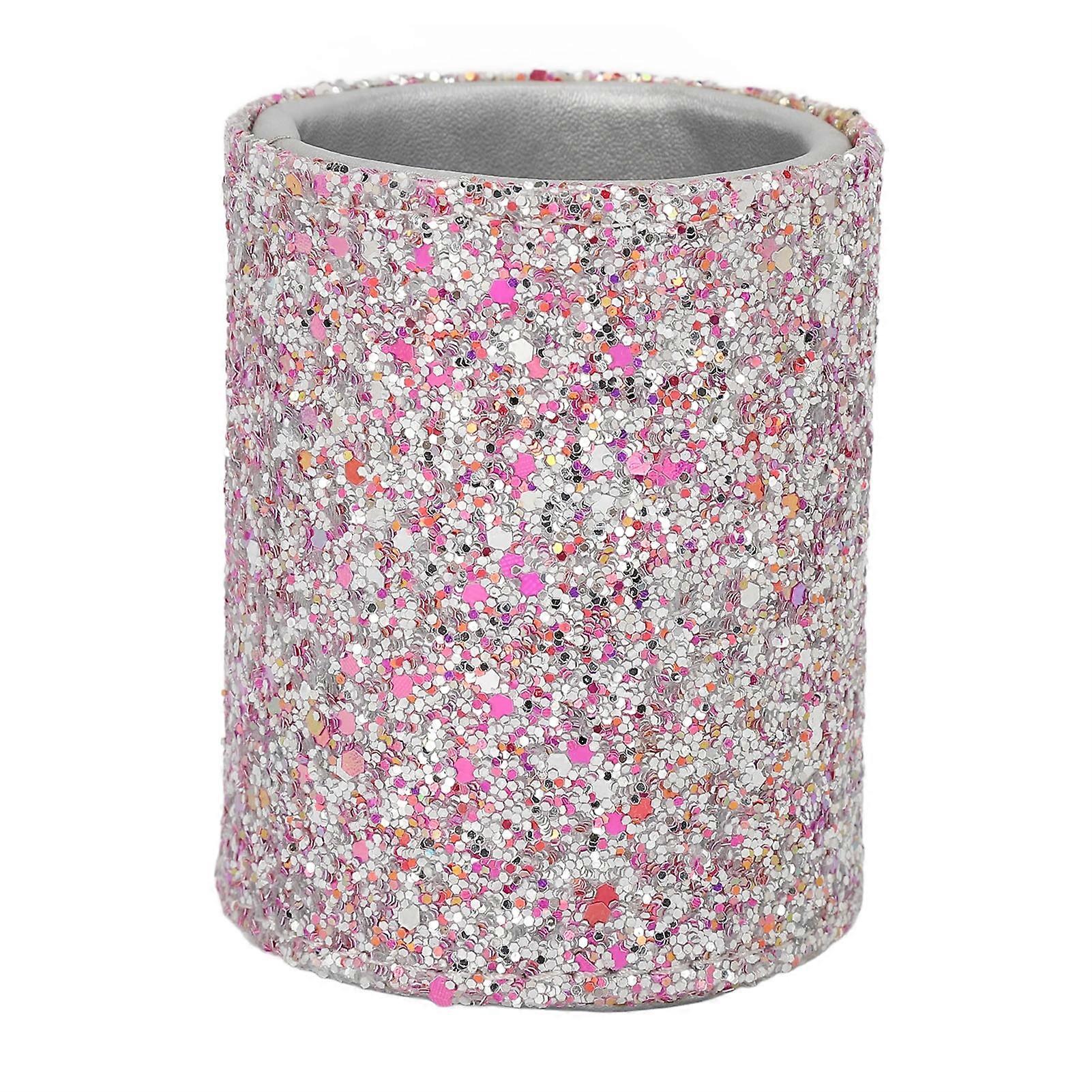 Makeup Brush Holder Organizer Plastic Large Capacity Dustproof Make Up Brushes Container Silver