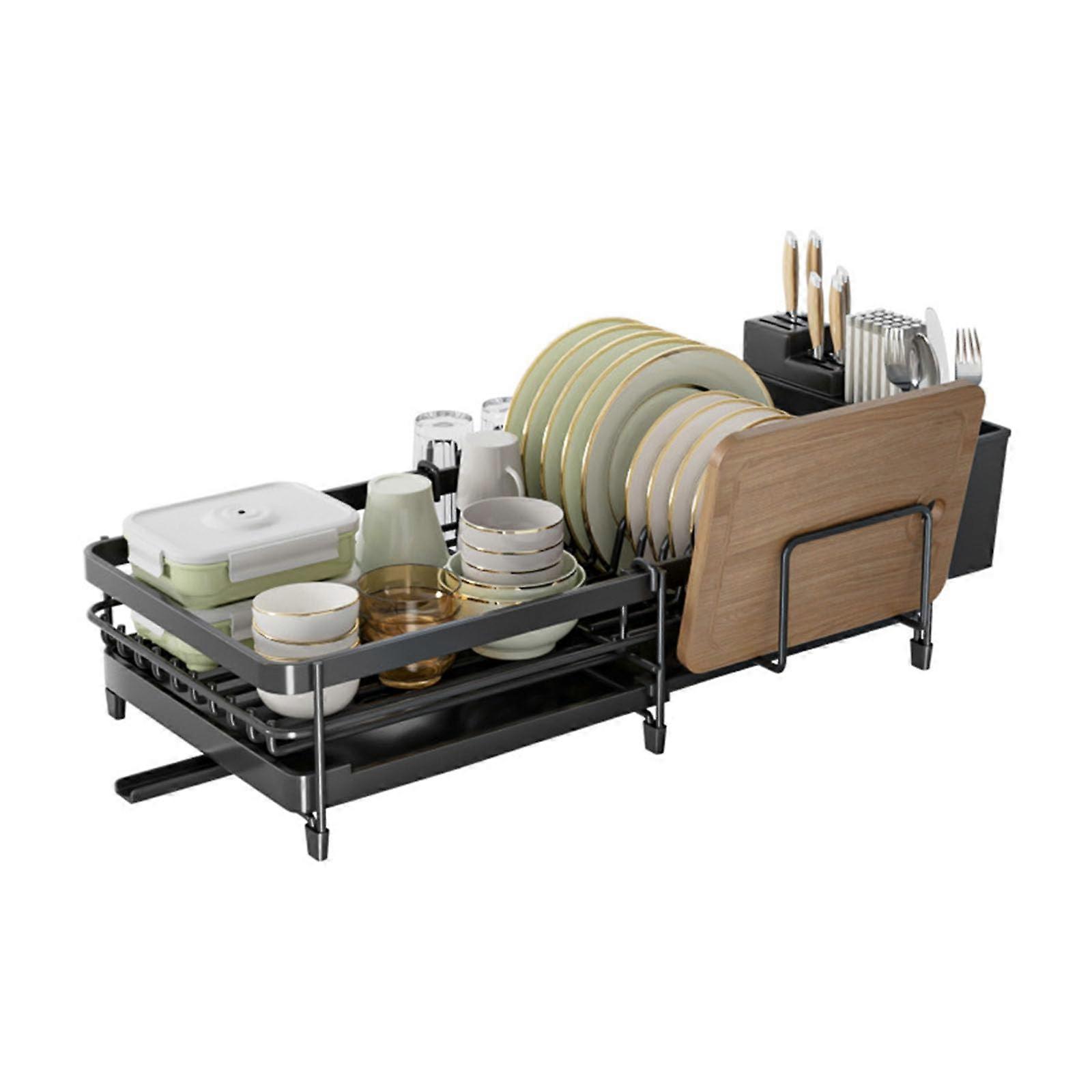 Expandable Dish Drying Rack Kitchen for Countertop Storage