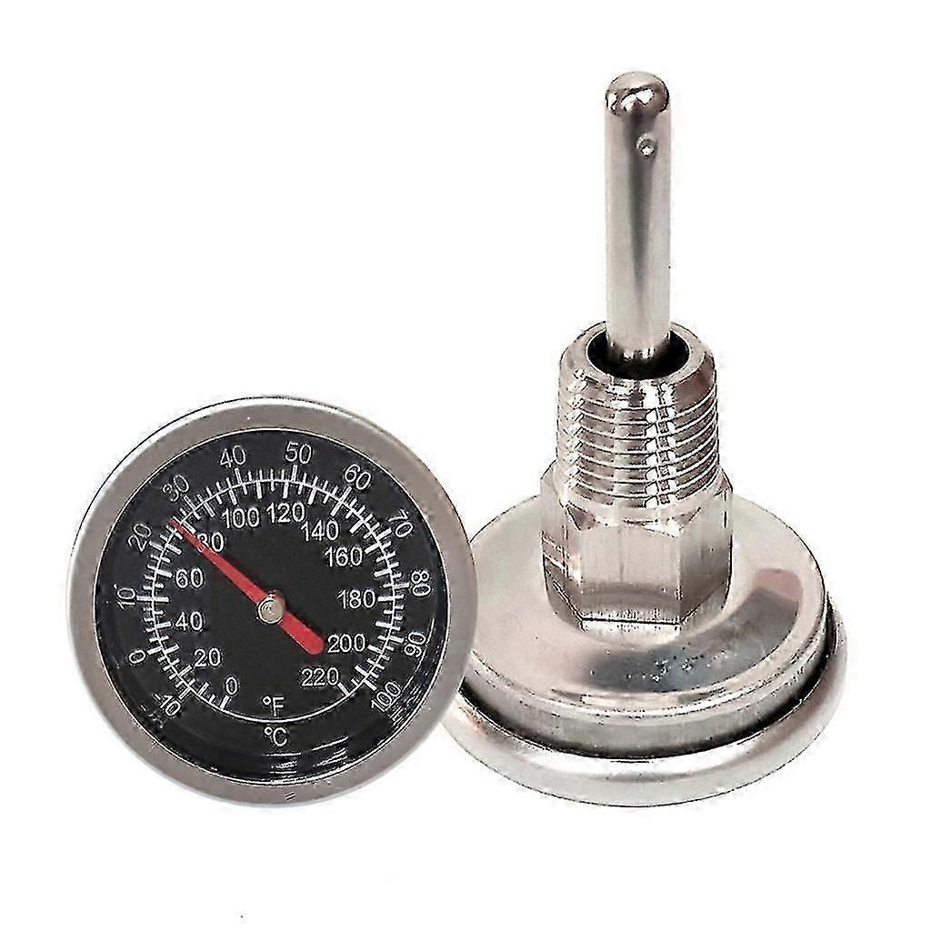 Rustfritt termometer 1/4 NPT gjengeledd -10-100/0-220F termometer
