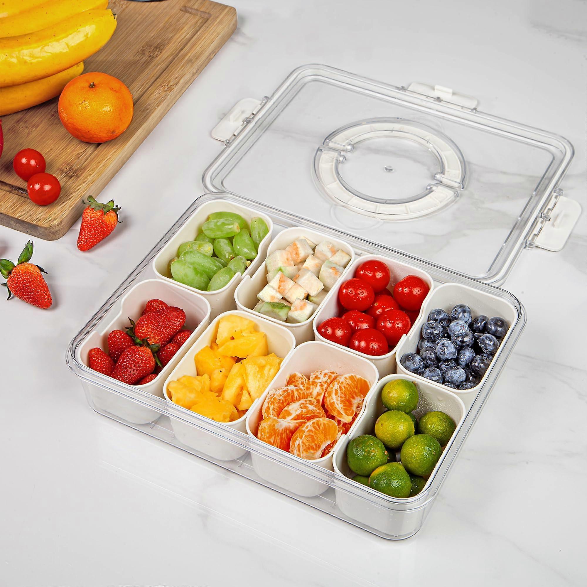 BPA Free Plastic Divided Snack Storage Container for Picnic