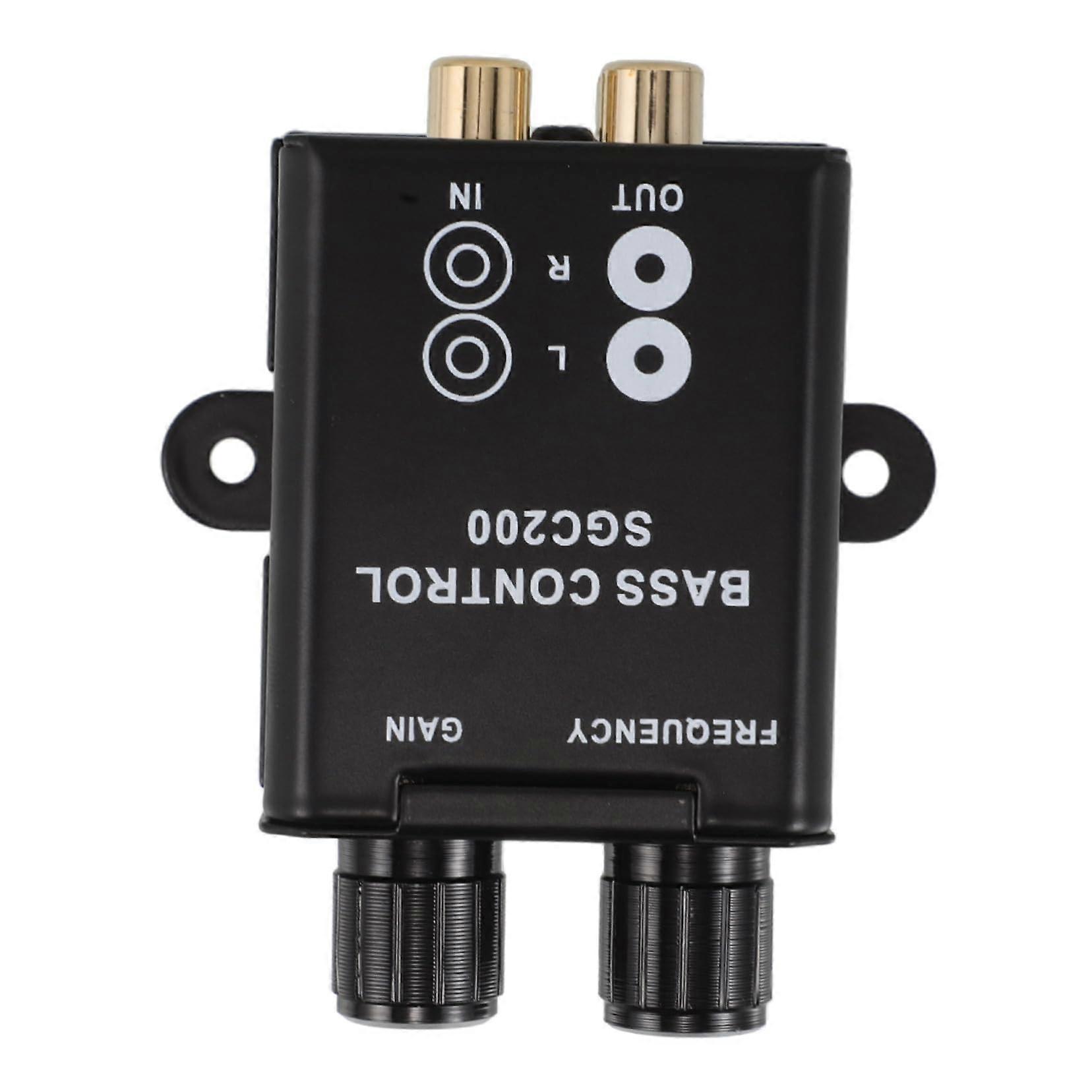 Car Audio Controller Subwoofer Gain Control Amplifier Volume Control Knob Black Copper Finish