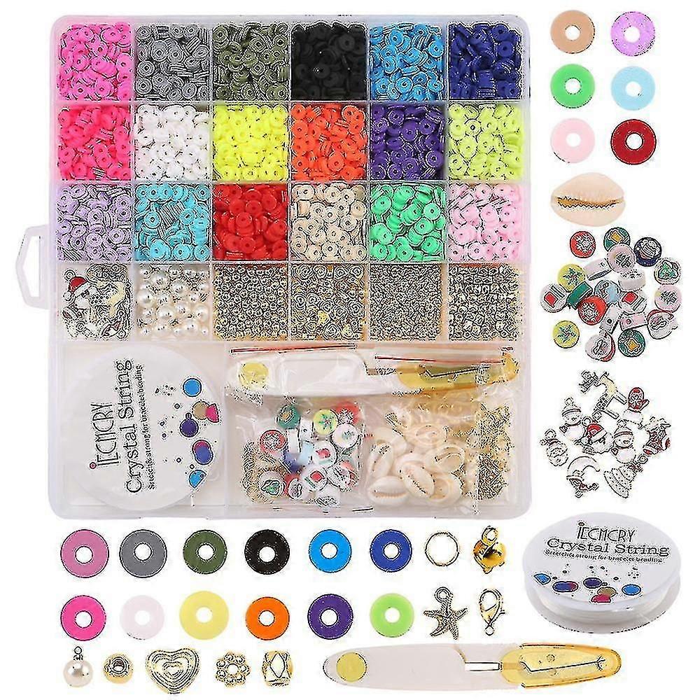 4200pcs Heishi πολυμερές πήλινο χάντρες κιτ