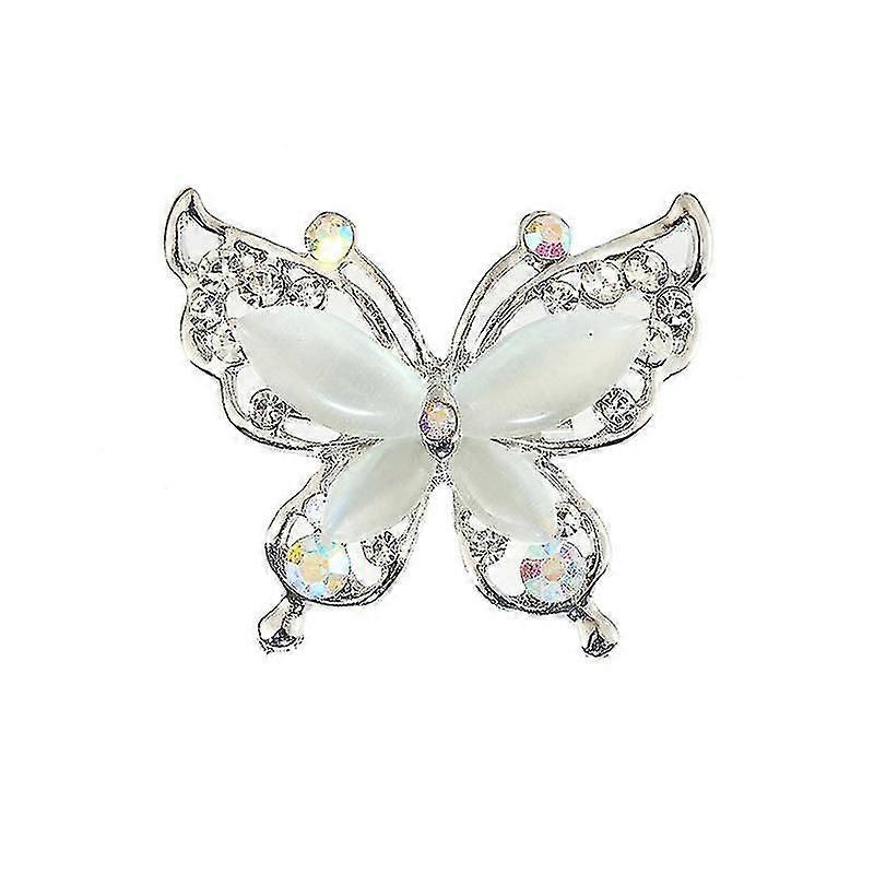 バタフライ ラインストーン シェイプ ブローチ デリケート ピン