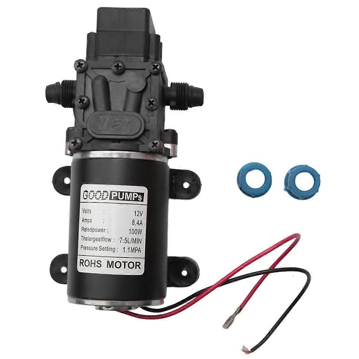 12V 100W υψηλής πίεσης μόνη της τροφοδοτώντας βάρκα κατασκήνωσης ανεμιστήρων αντλιών νερού 160Psi 8Lpm