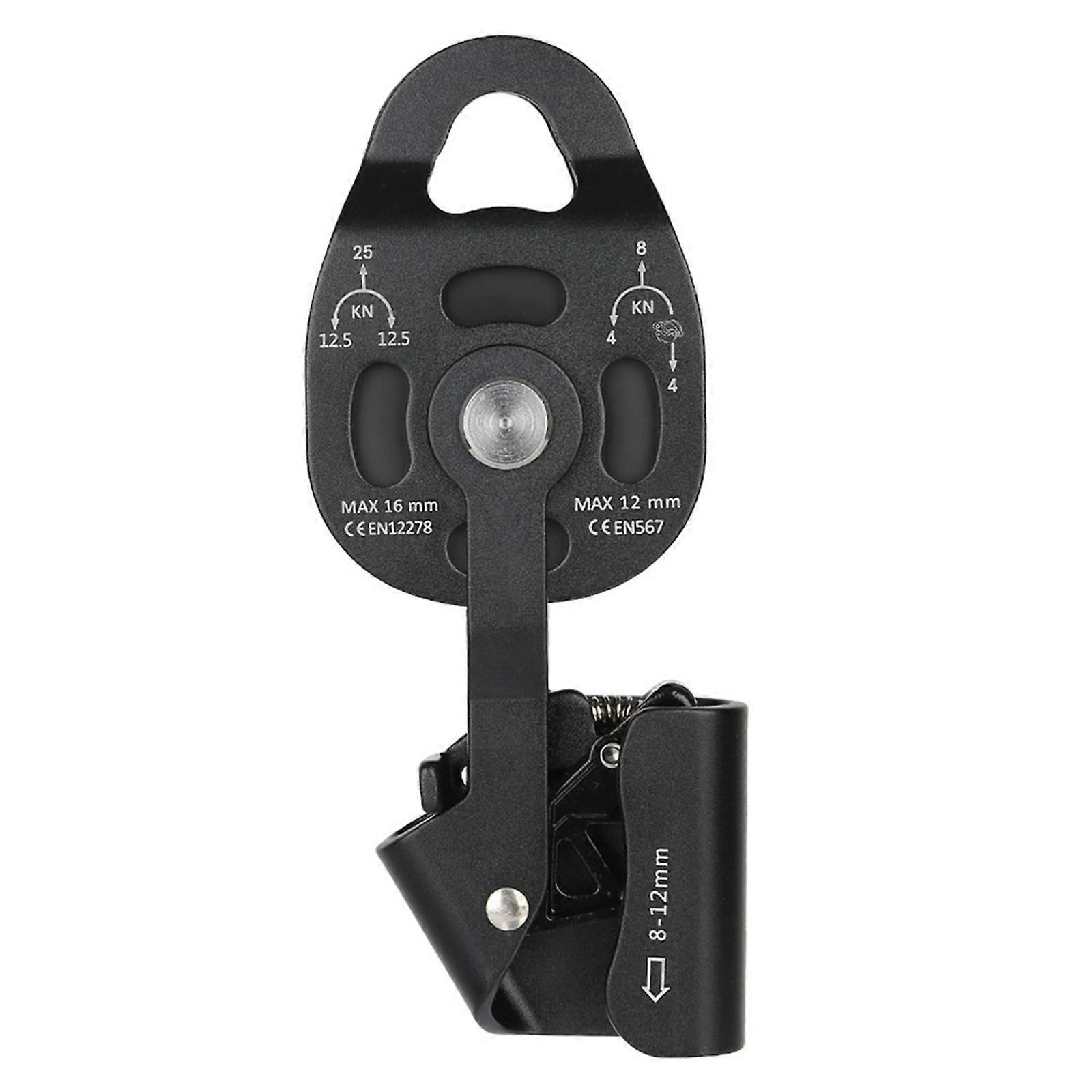 Aluminum Alloy Heavy Objects Lifting Tool Pulley Ascenders Pulley Blocks Device Pulley Device Ascenders  black
