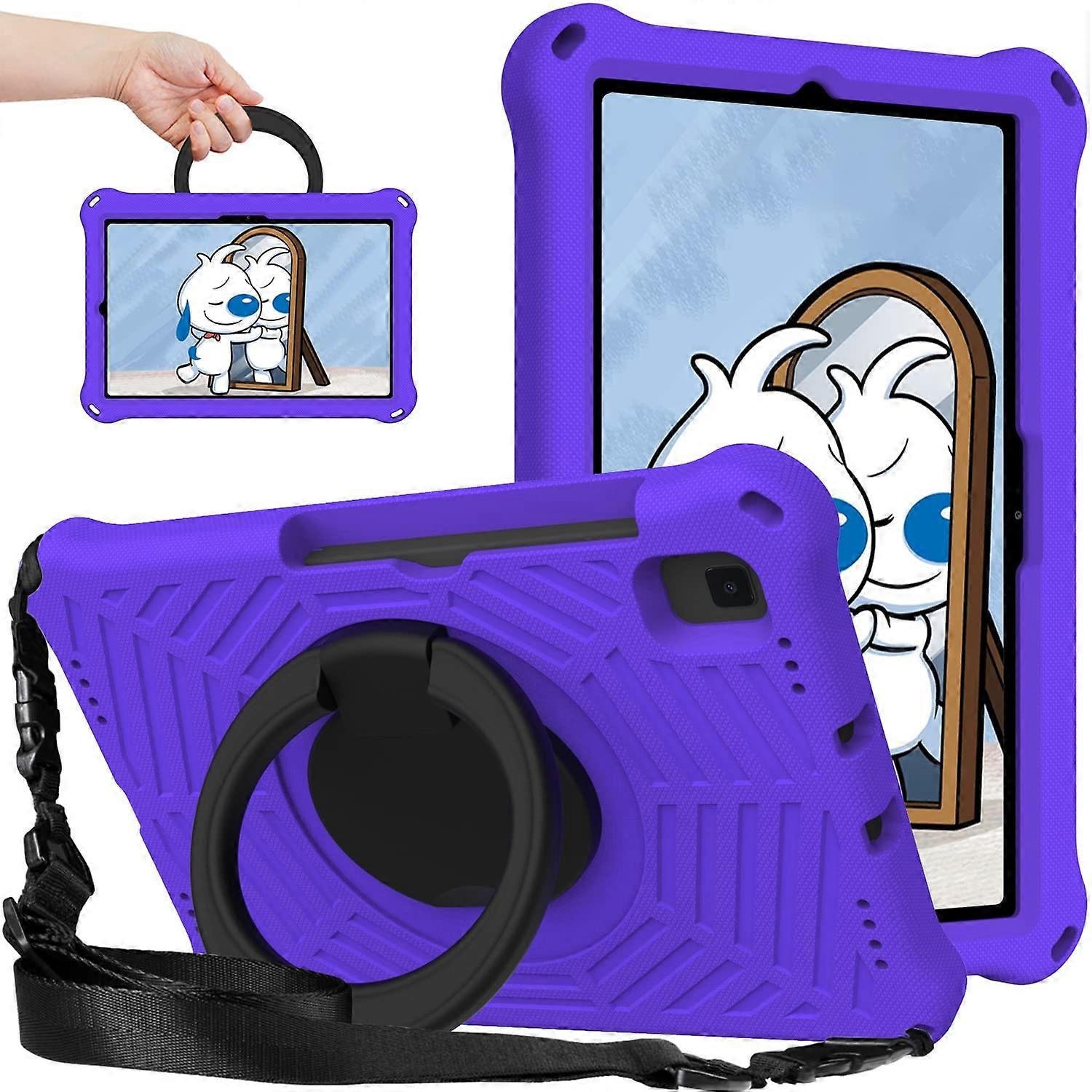 Samsung Galaxy Tab S5e 10.5 Inch Tablet Case For Kids - EVA Shockproof, 360-Degree Rotating Handle, Purple SM-T720/725