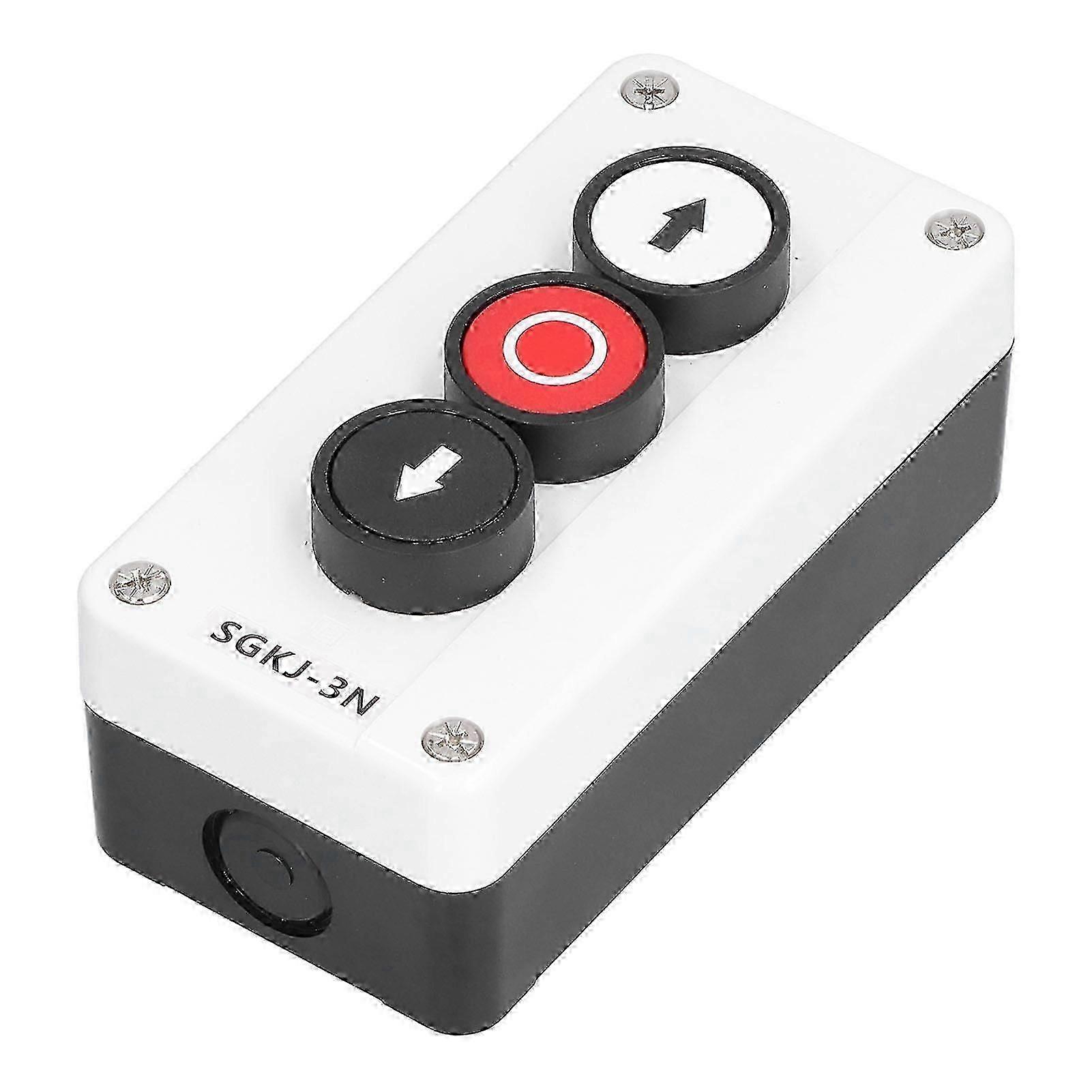 Momentary Switch Station Box Up and Down Stop Control Push Button for Winch Roller Door Truck Tail Lift Edition