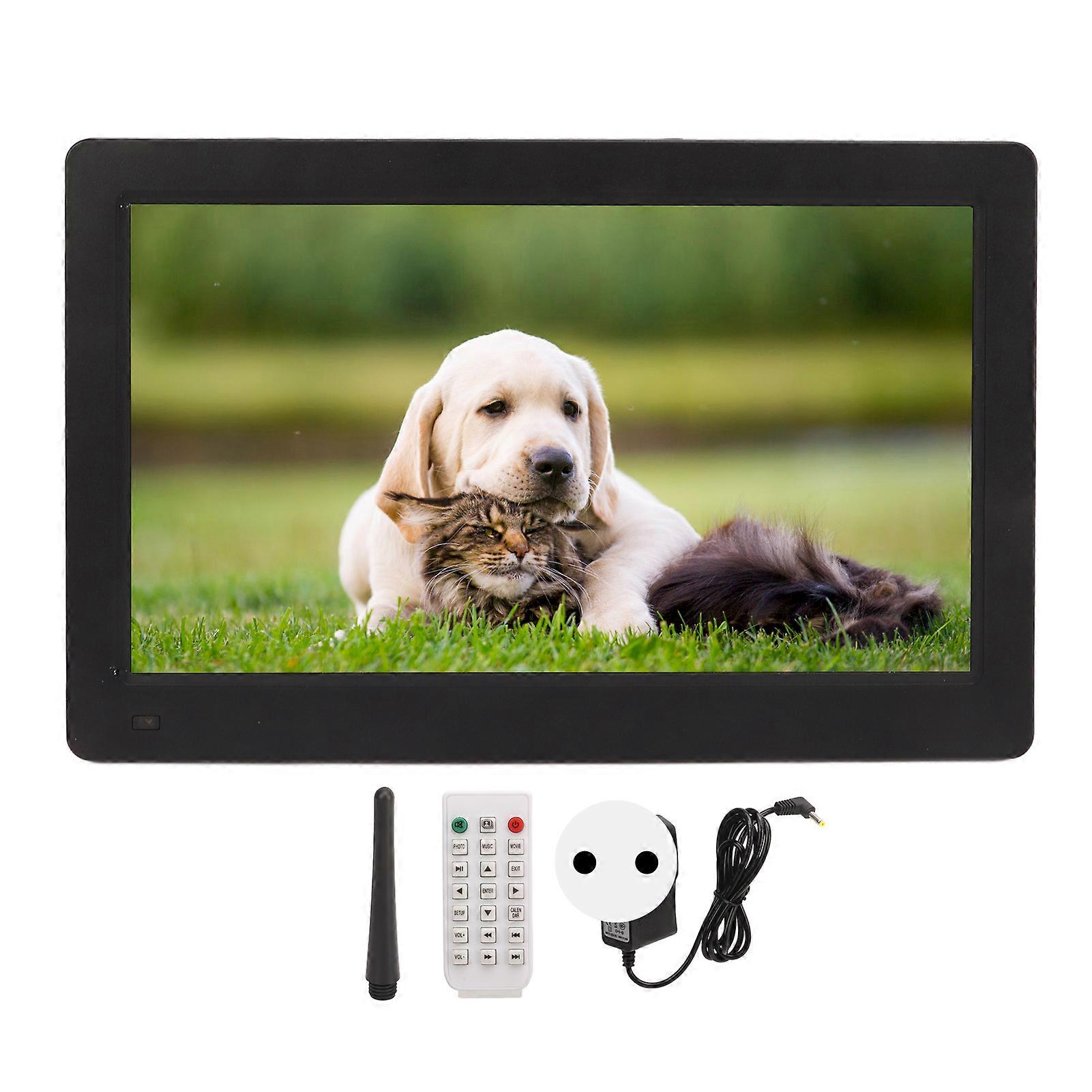 11.6" HD Digital Picture Frame: Multimedia Input, EU Plug, Remote Control, Black