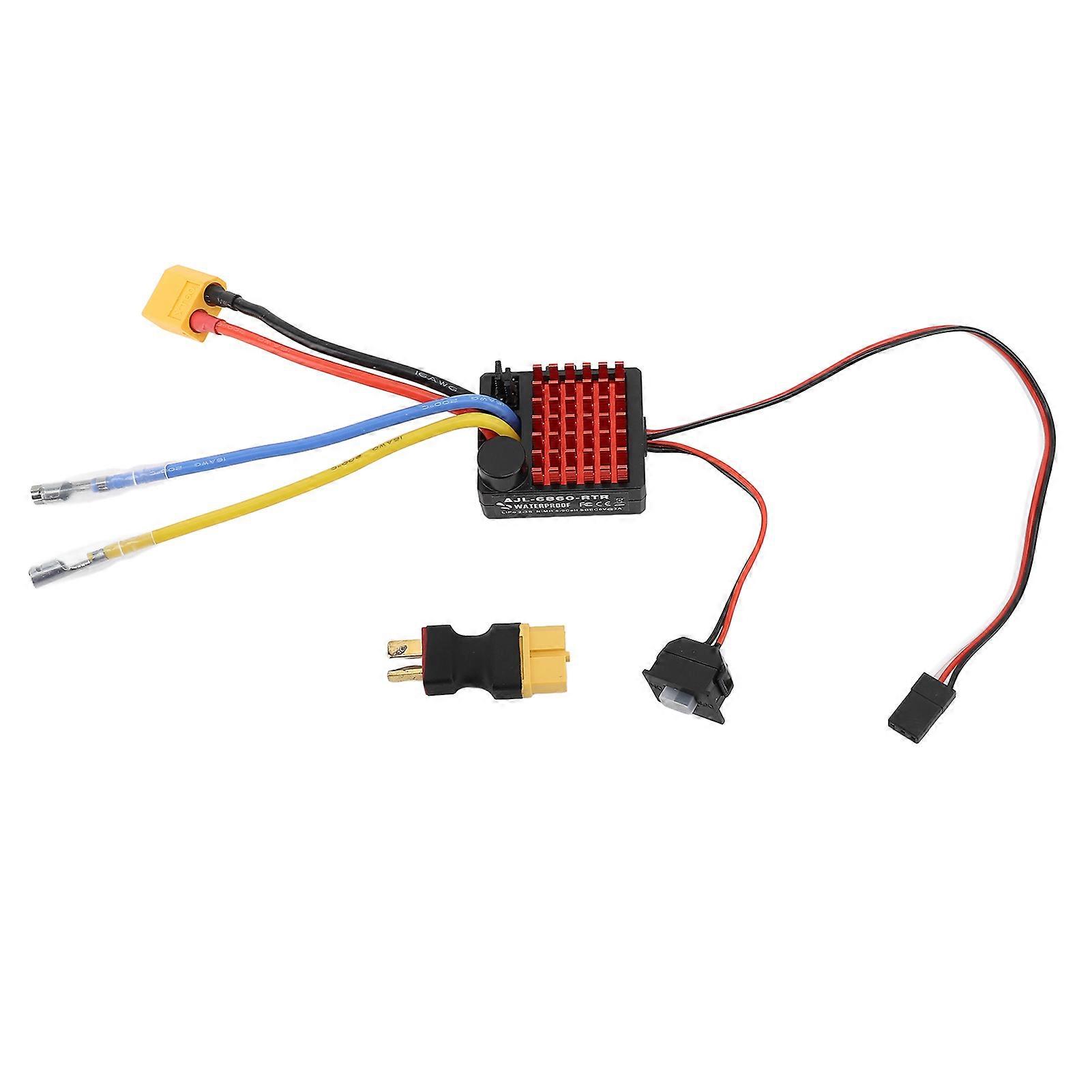 RC Car Electric Speed Controller, Plastic and Aluminum Alloy Brushed ESC with XT60 Plug
