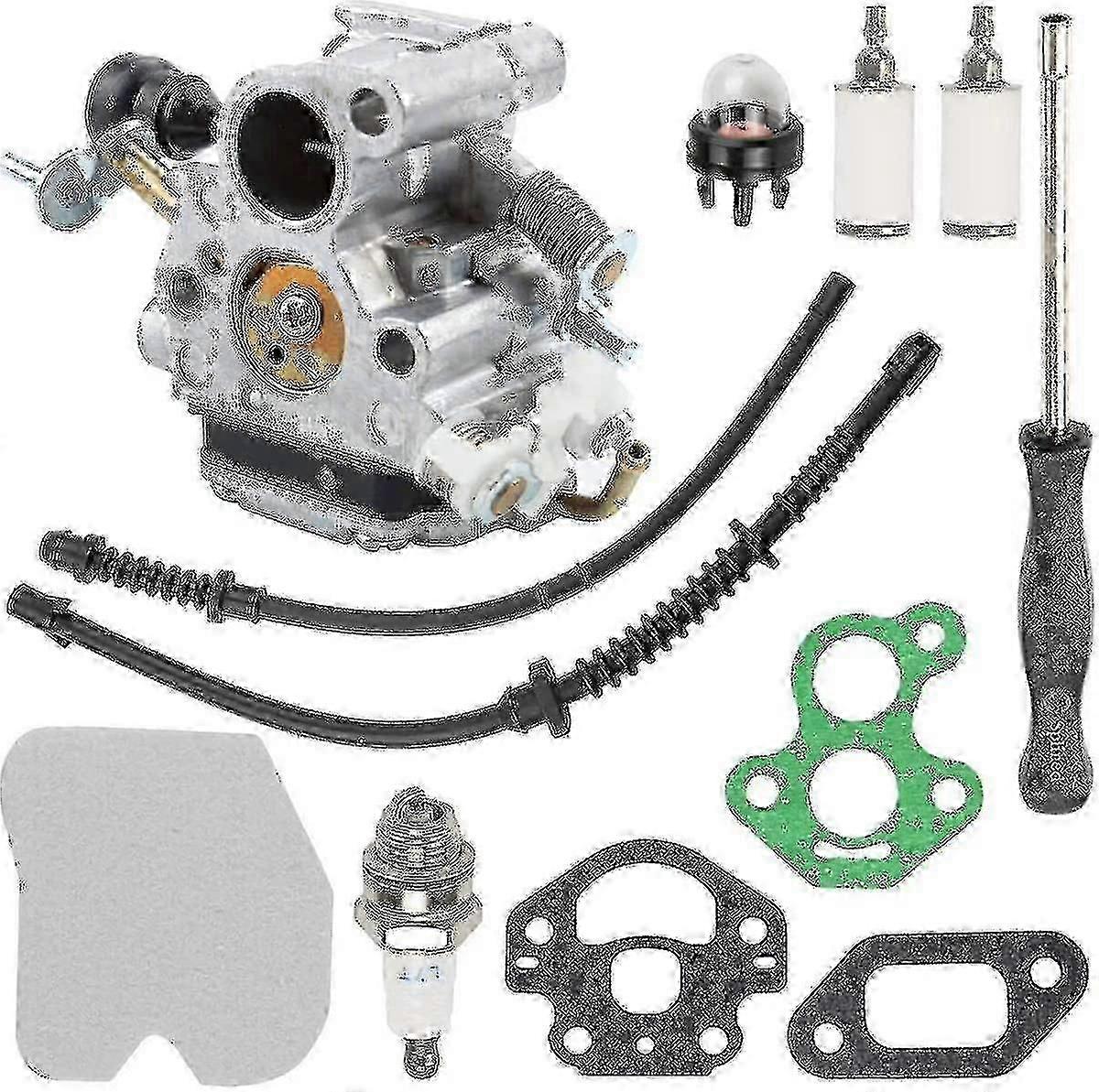 Carburetor Kit For Husqvarna 435 435e 440 440e For Jonsared Cs410 Cs2240 Cs2240s Chainsaw, Replaces C1t-el41 C1t-el41a 506450501, With Air F A-G