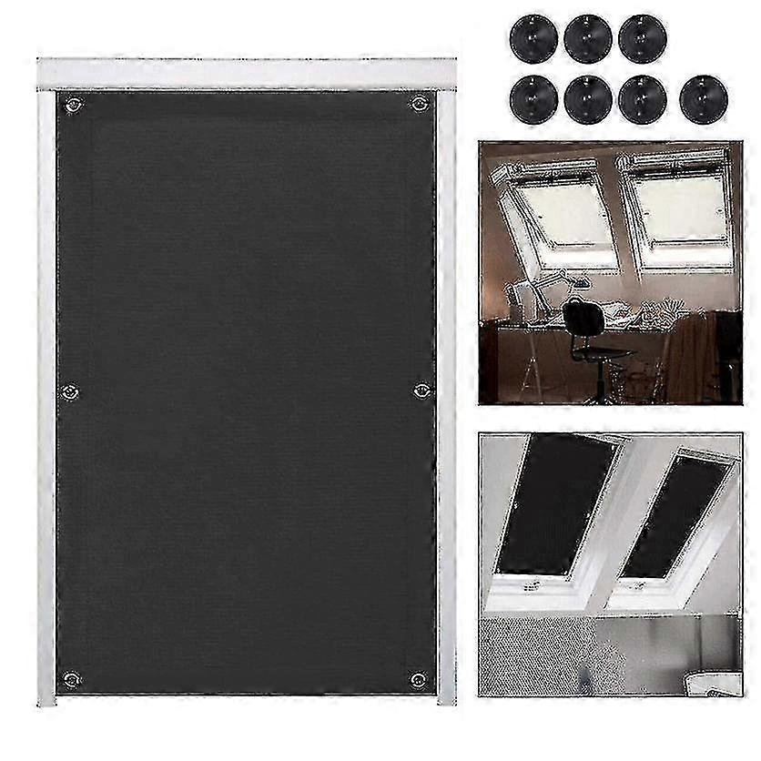 Blackout Thermal Insulated Adjustable Blind Skylight Covers Window Shade With Suction Cups Portable
