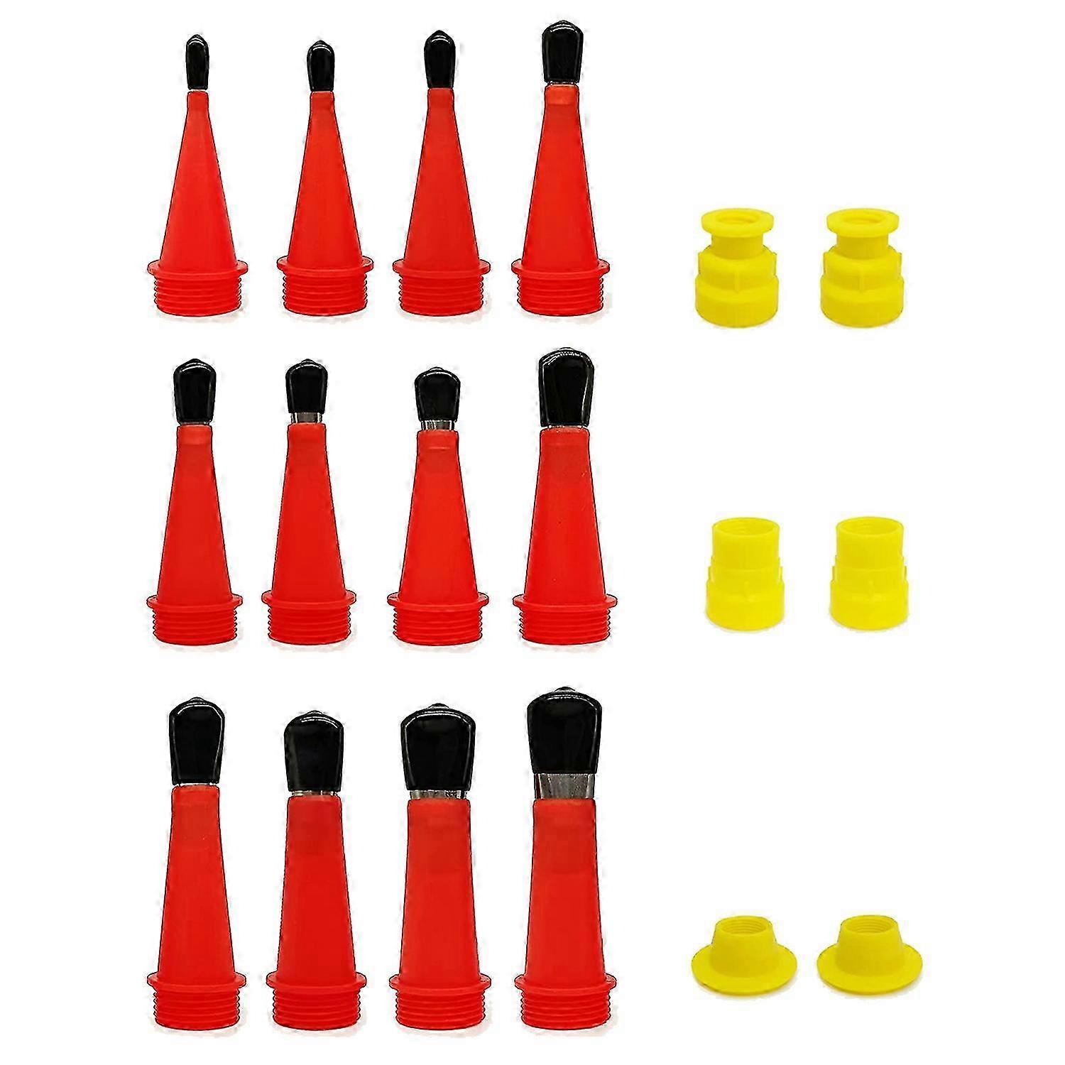 18 Piece Stainless Steel Silicone Caulking Nozzle Applicator Finishing Tip Tool with Accessory Base