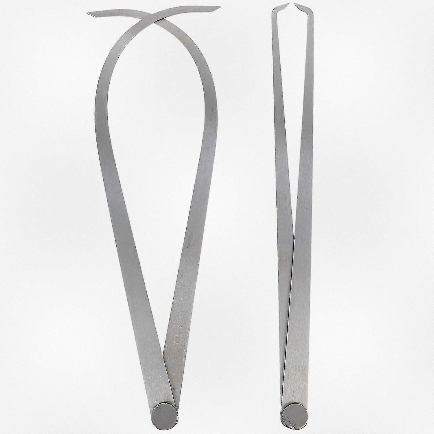 2-Piece Inside Outside Caliper Set, Steel Measuring Tool with Straight and Bent Legs, 30cm x 1.5cm Precision Instrument