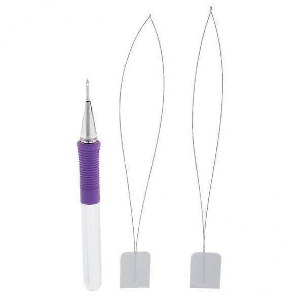 2-5pack Embroidery Stitching Punching Punch Needle with 2pcs Threader for Craft