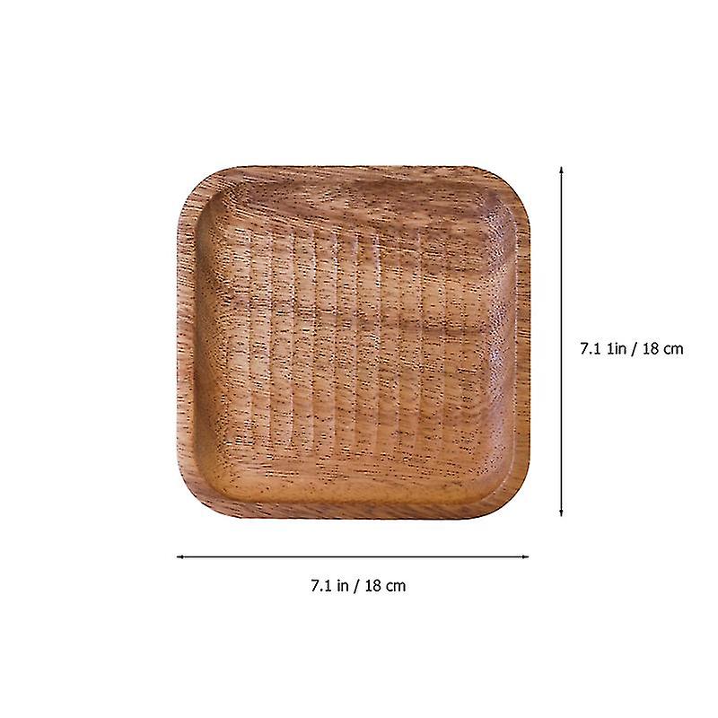Plateau En Bois Massif Noir - Plateau De Service 40x30 Cm, Pour Petit Déjeuner, Thé, Café