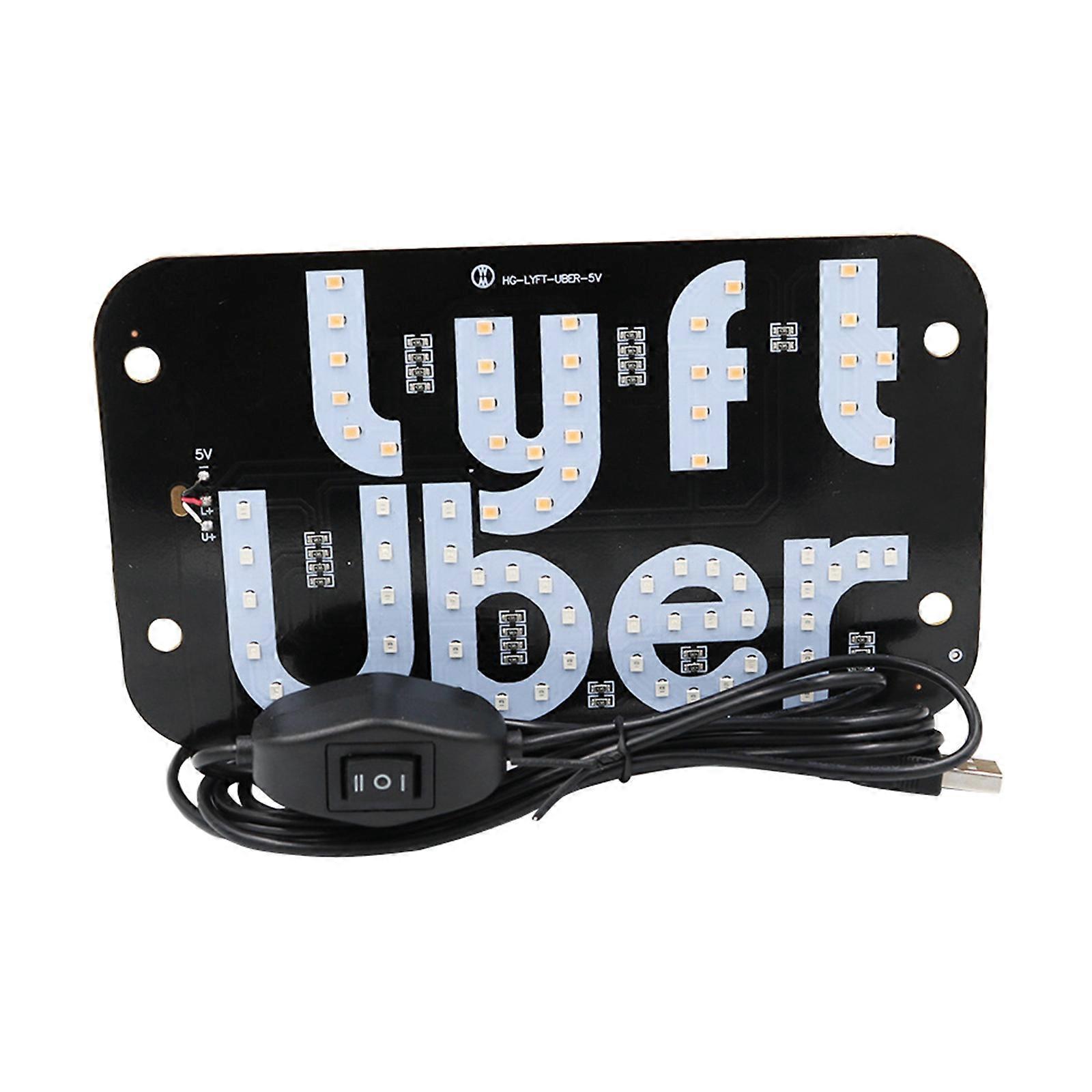 12V LED Car Taxi Cab Indicator Energy Saving Lamp Windscreen Sign Windshield Light Lamp USB Cable with Switch Multicolor