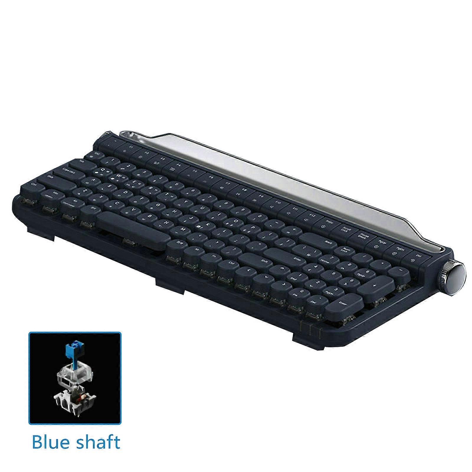 Unique Aesthetic Bluetooth-compatible Mechanical Keyboards for Multiple Device Connection Keyboard with Backlits Navy blue
