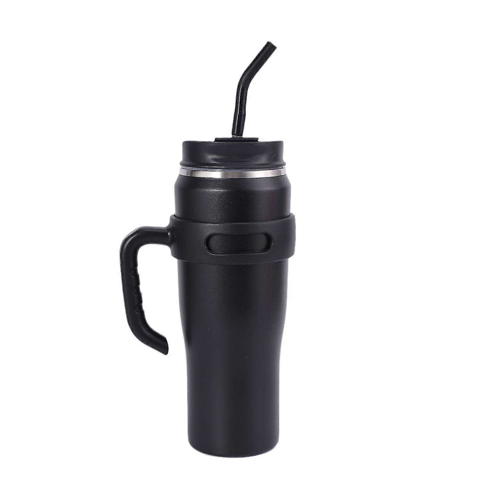 40oz Insulated Cup with Handle, Straw & Lid - Portable Drink Container