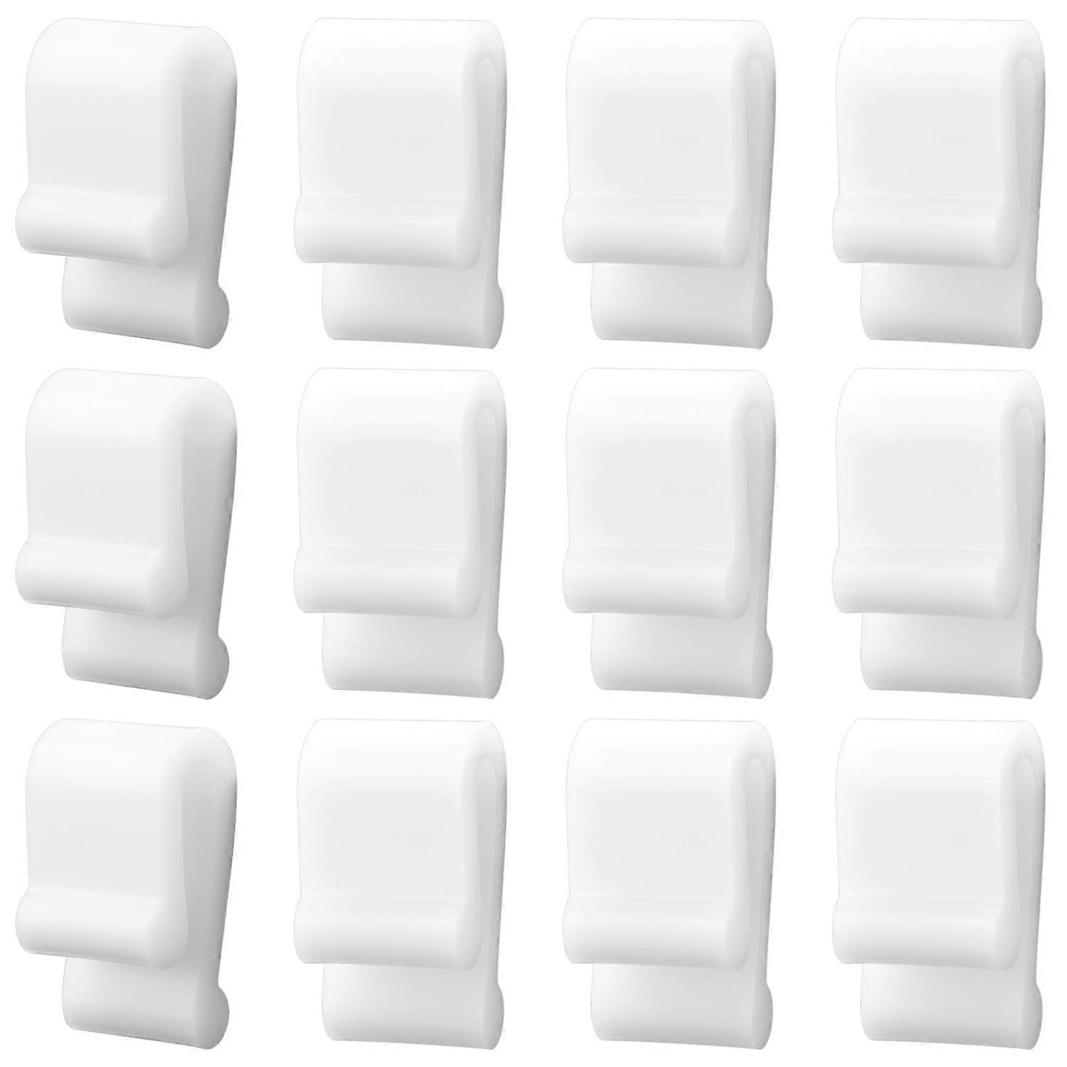 Protective Clips For Dutch Oven Lids, Silicone Cookware Clips, Pack Of 12, White, Lifter For Storing And Displaying Pots