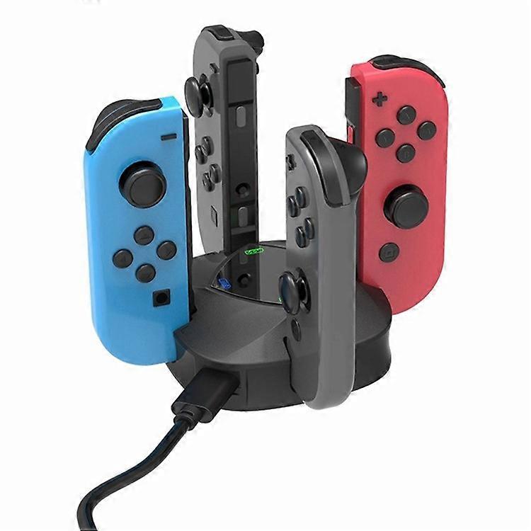 TOPWOLF HS-SW139 Compatible For Nintendo Switch / Switch OLED Joy-Con Controllers 4-in-1 Charging Dock Station