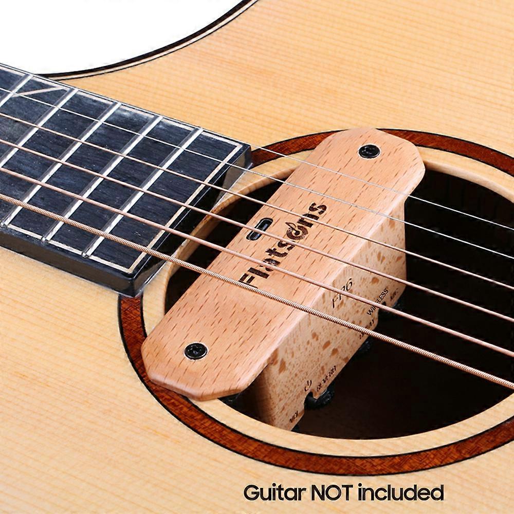 Guitar Pickup Multifunctional Rechargeable BT Connection Acoustic Guitar Soundhole Pickup with Reverberation and Delay Effect