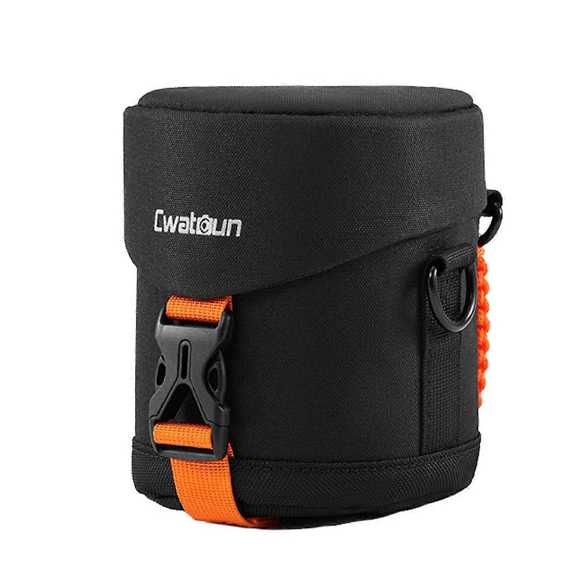 Cwatcun D157 DSLR Camera Lens Barrel Shockproof Thickened Digital Lens Bag Flip Lens Pouch