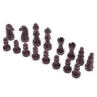 3x16 pezzi pezzi di ricambio in plastica scacchi set / scacchi marrone