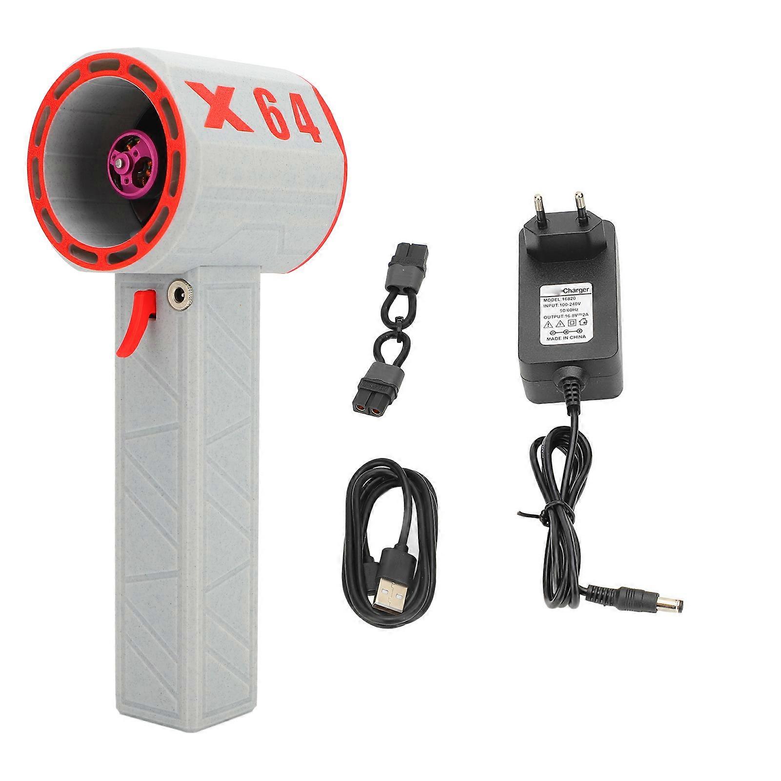 Electric Air Blower 64mm, 1400g Thrust, Continuously Adjustable, Portable, 100-240V, EU Plug