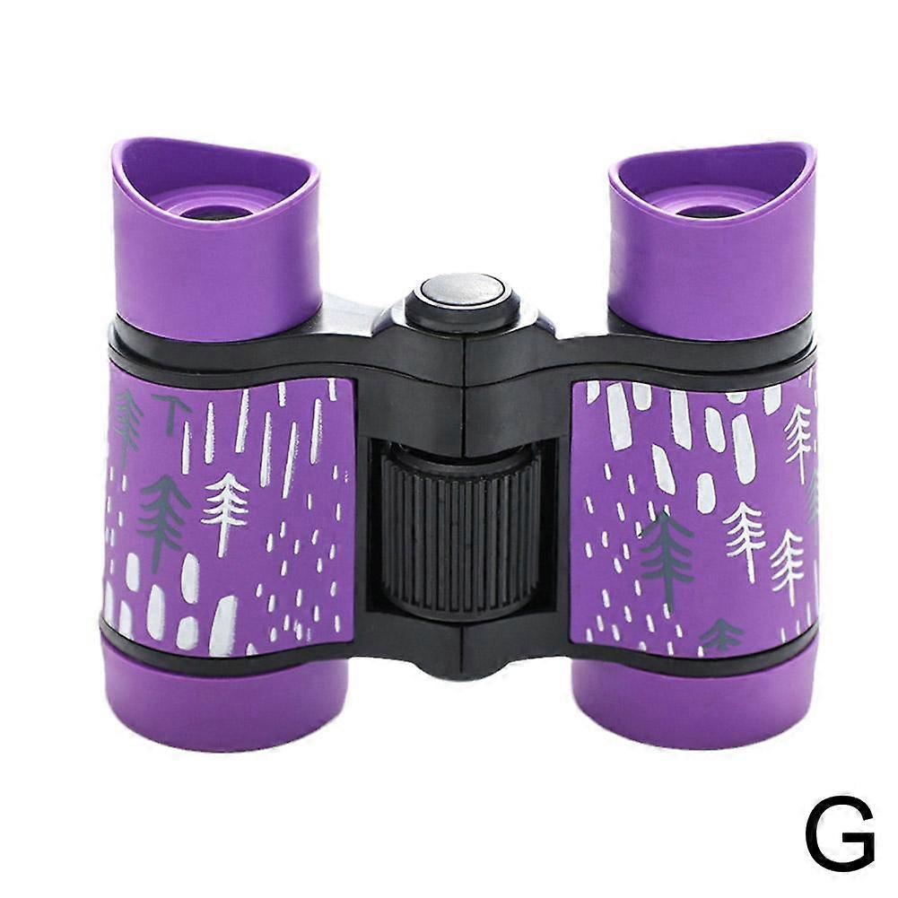 Purple (G) $Colorful children's telescope non-slip rubber handle binoculars outdoor educational toy telescope
