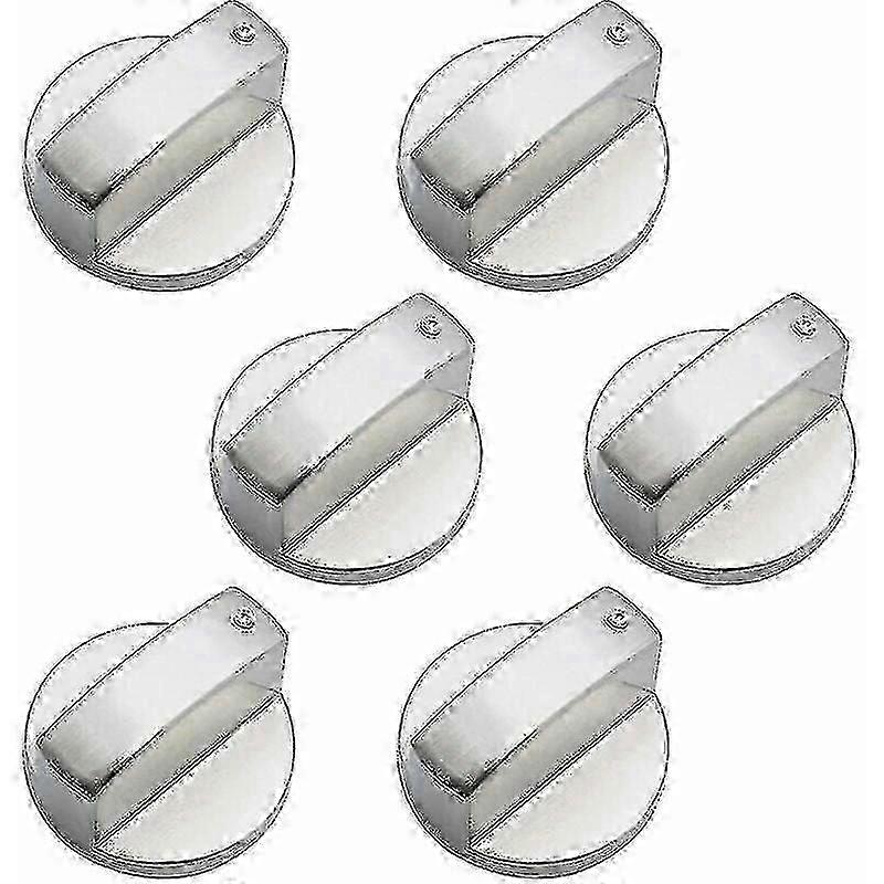 6 Pieces Universal Metal Control Knobs for Gas Stove Cooker Oven Hob