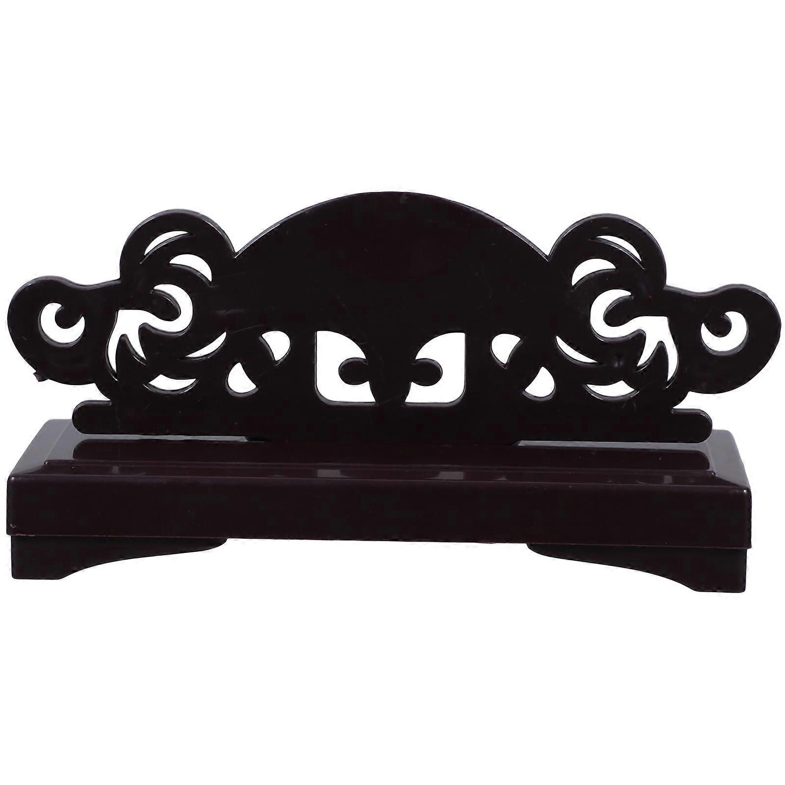 Sturdy Folding Stand with Classic Plastic Base for Handheld Fans – Vintage Decorative Fan Holder for Home and Event Use