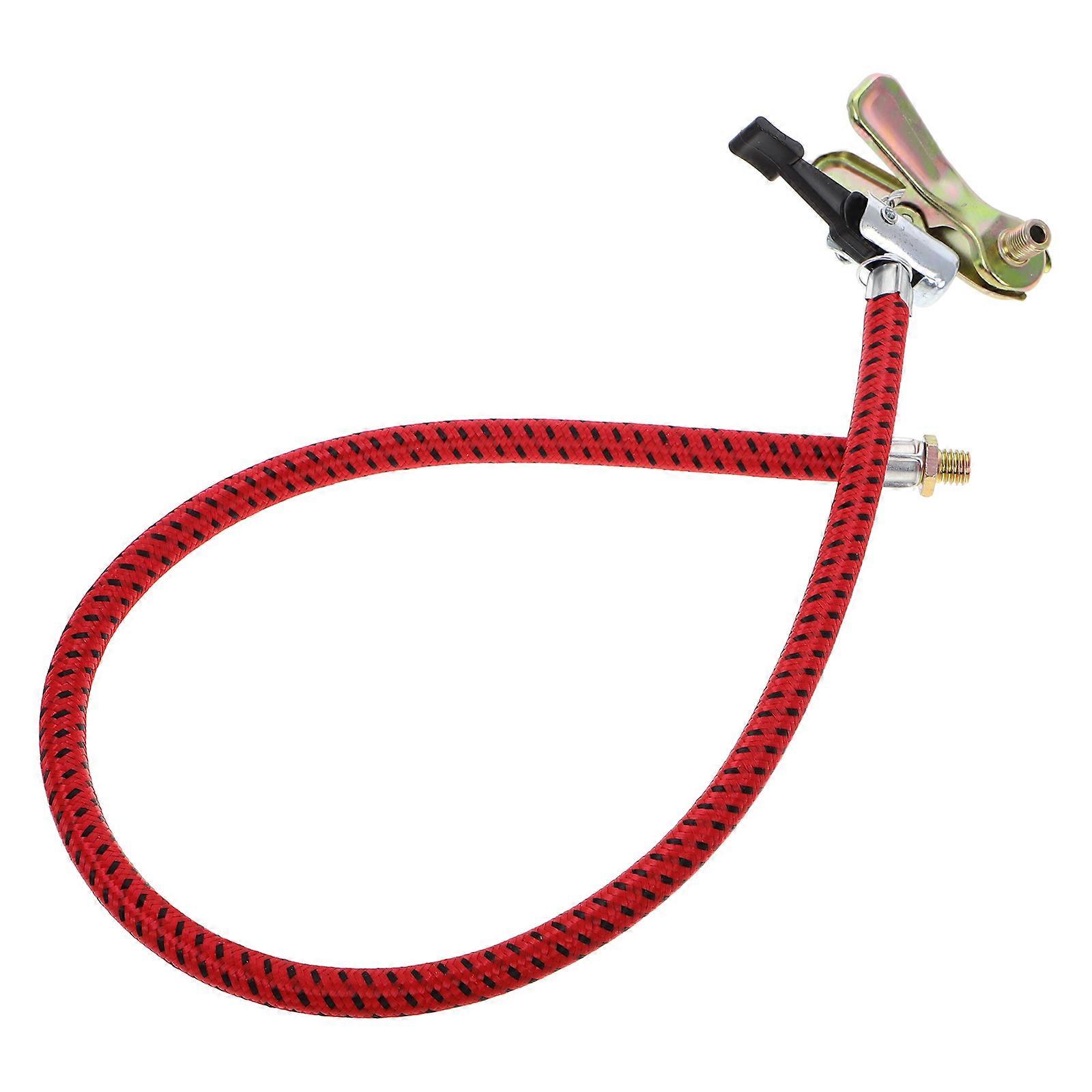 Flexible Red Bicycle Tire Inflator Hose with Air Compressor Adapter for Quick and Durable Tire Inflation – Easy to Install for Bicycles and
