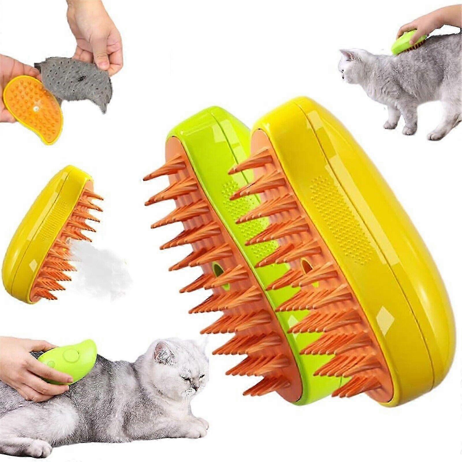 3 In 1 Steamy Cat Brush, Self Cleaning Steam Brush for Cats, Suitable for Various Cat Breeds and All Cat Owners