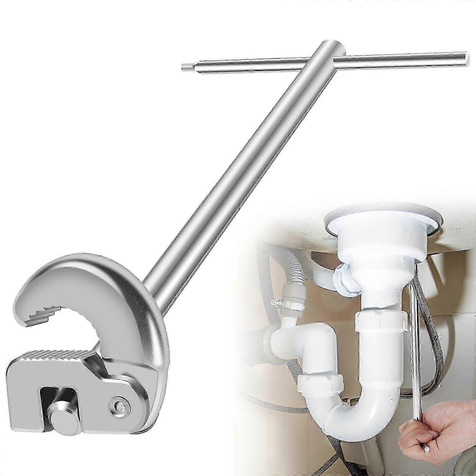 298mm Adjustable Nut Wrench, Adjustable Jaw Capacity from 9mm to 25.4mm, Adjustable Nut Wrench for Tight Spaces