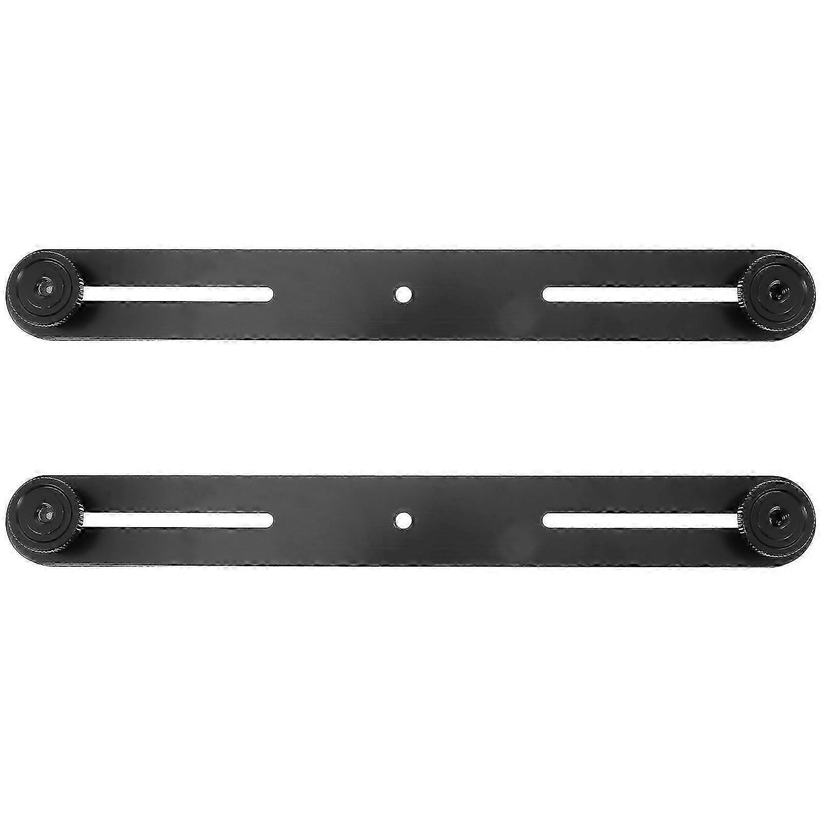 2PCS justerbar mikrofonstång dubbelmonteringsfäste för blixtljus