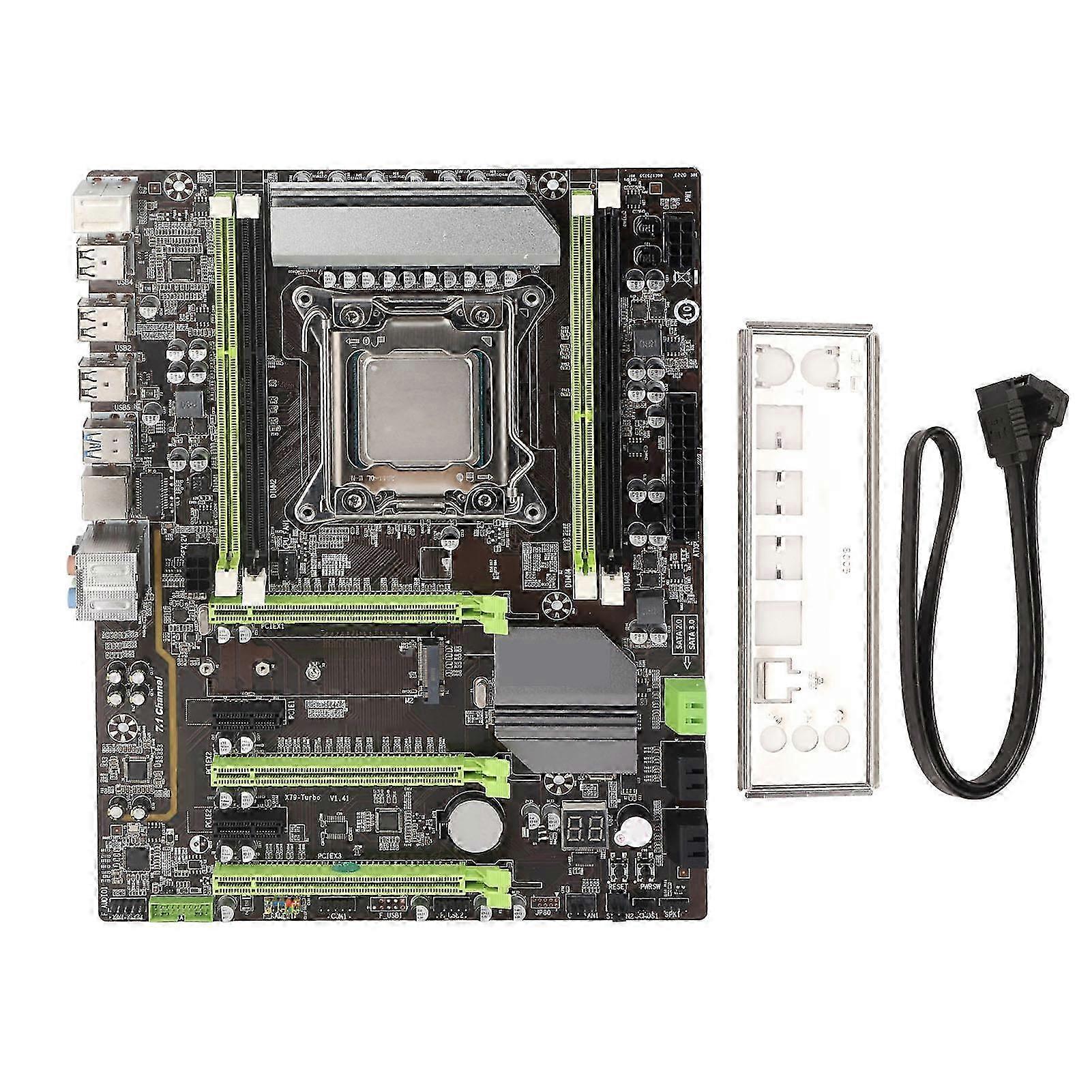 Desktop Motherboard 6xSATA 4xDDR3 DIMM 8 Phase Power Dual Indicator LGA 2011 Compatible Motherboard for PC Replacement