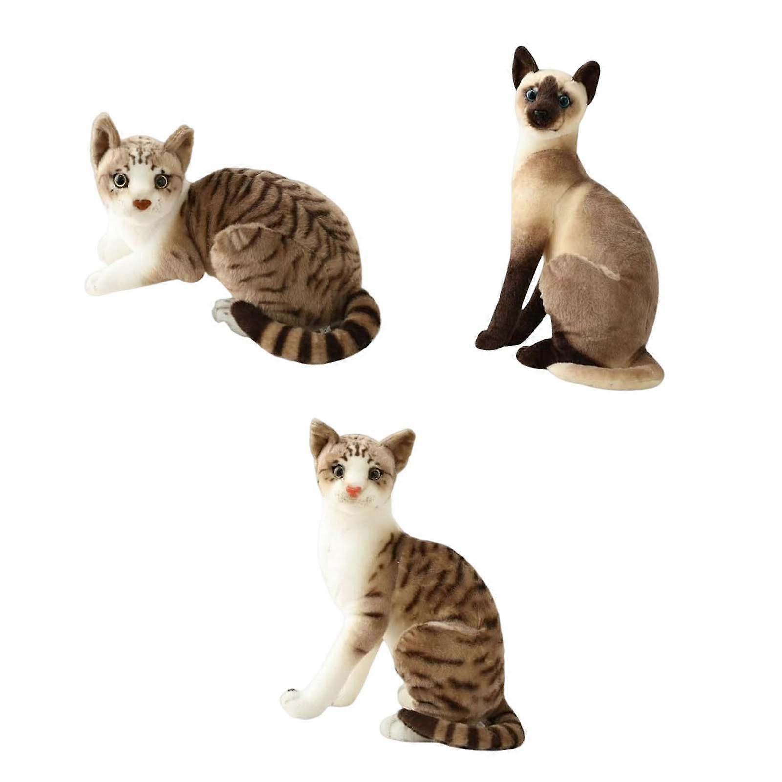 3xぬいぐるみ猫のおもちゃラブリードールクラフトデスクトップパディング子供十代の若者たち