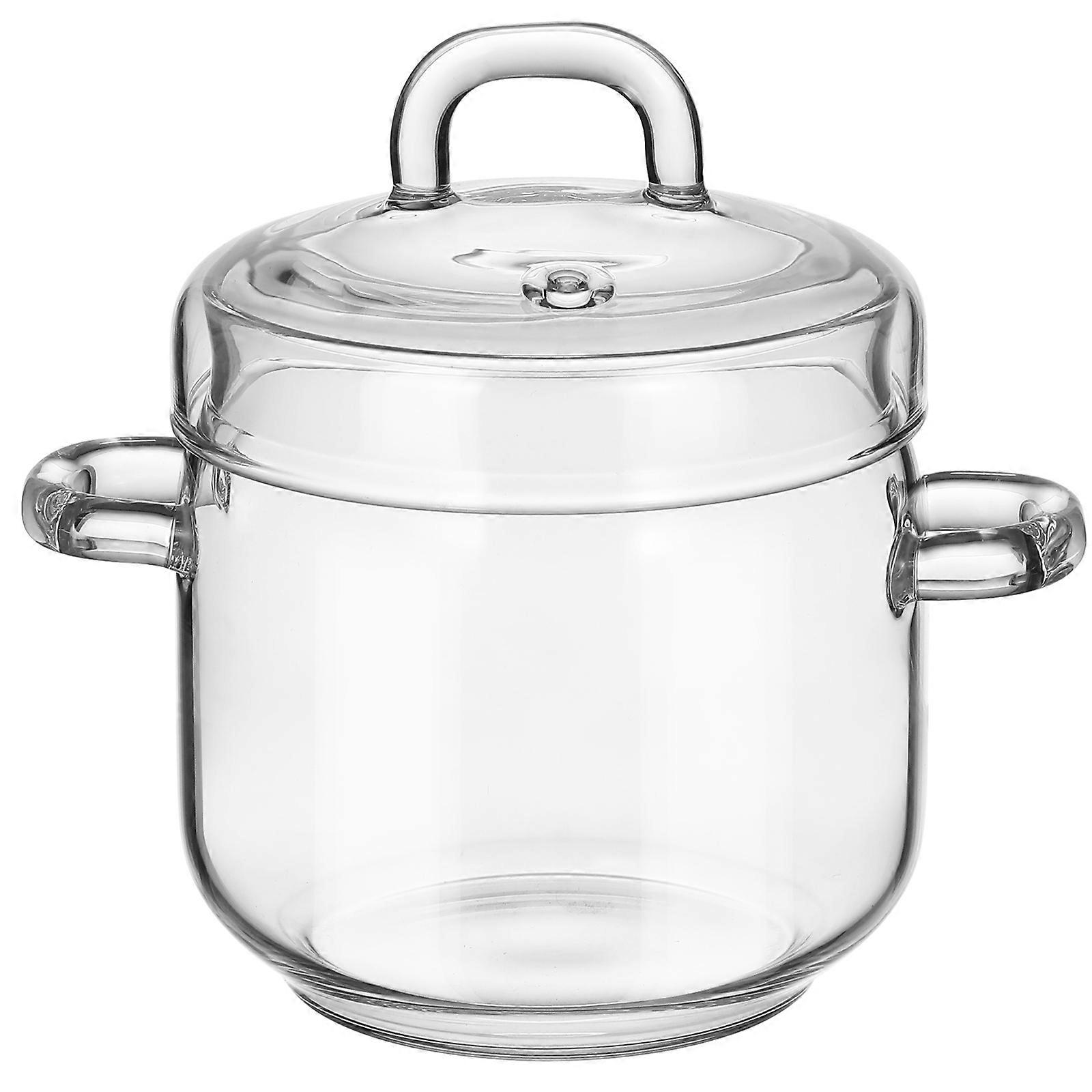 Kitchen Glass Pot, Versatile Stew Bowl with Cover, Enhances Dining Table Presentation