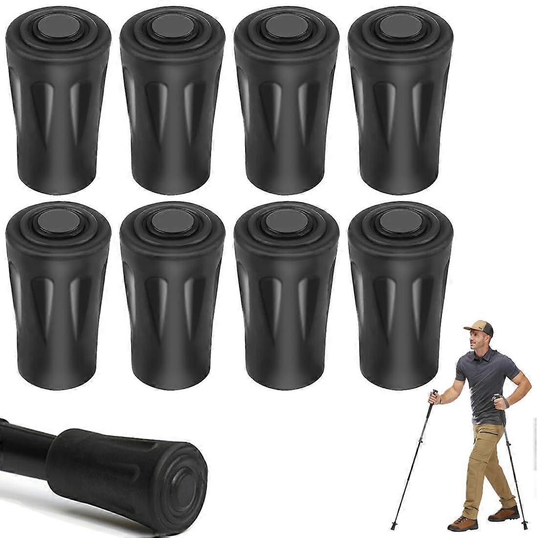 Pack of 8 Nordic Walking Poles, Rubber Buffers for Hiking Poles