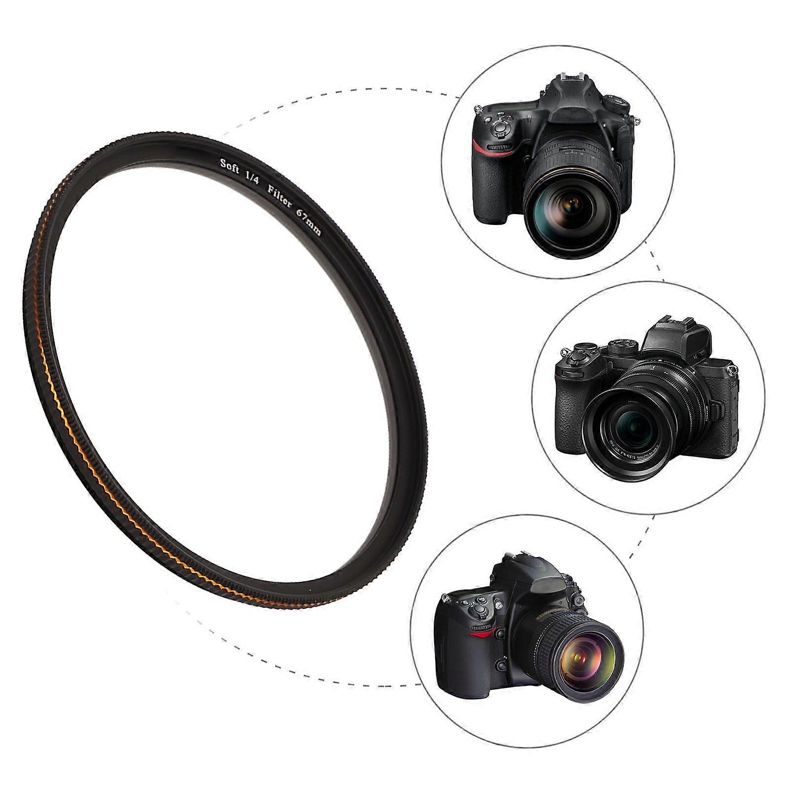 Soft Diffusion 1/4 Filter Mist Dreamy Cinematic Effect Filter Matte Frosted Optical Glass Filter for DSLR Camera Micro Lens 67mm 