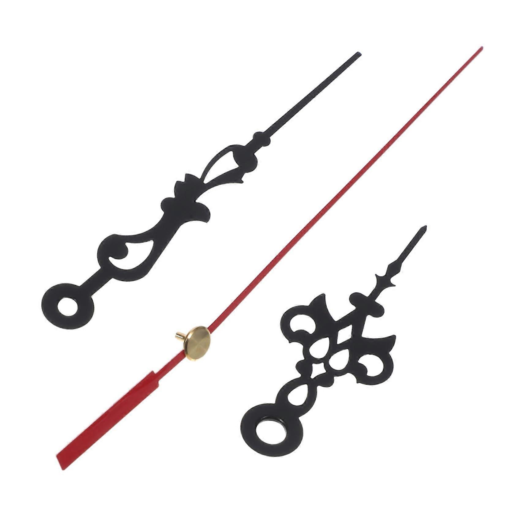 Elegant Clock Hands 10-Pack Plastic Clock Parts Decorative Black Red Lightweight Durable Replacement Timepieces