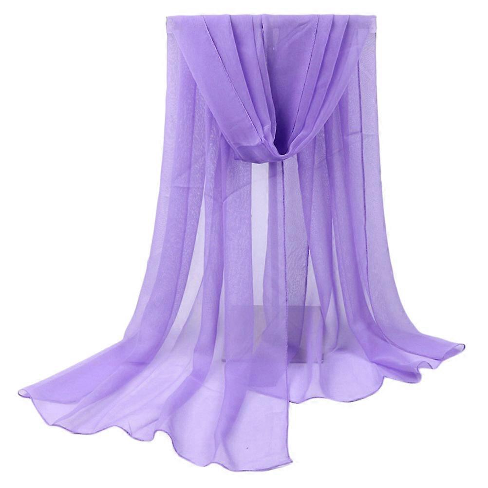 Purple Scarf For Women Chic Solid Color Sunscreen Rectangular Women 1Pack