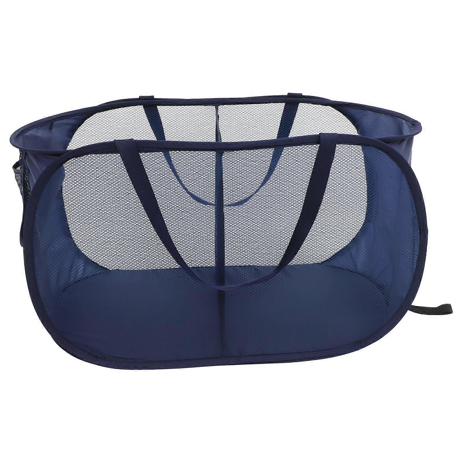 Navy Foldable Laundry Hamper for Home Use 58X36X36CM Toy Storage Collapsible Design 1Set