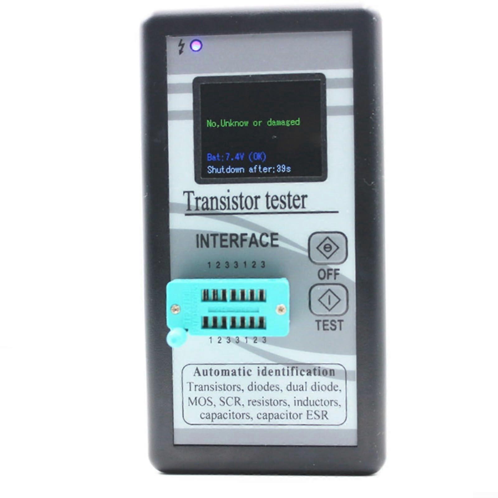 Transistor Tester, LCR M328 Meter for Capacitance, Inductance and Resistance Measurement, Black